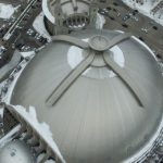 秋田ノーザンハピネッツ試合後の秋田市立体育館での空撮による交通調査