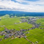 井川町管内全景ドローン写真空撮 高度400m