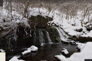 秋田県にかほ市 元滝伏流水（冬）