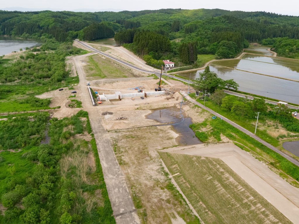 伊藤工業様 2022年5月 ドローン撮影 工事現場 南西側画像