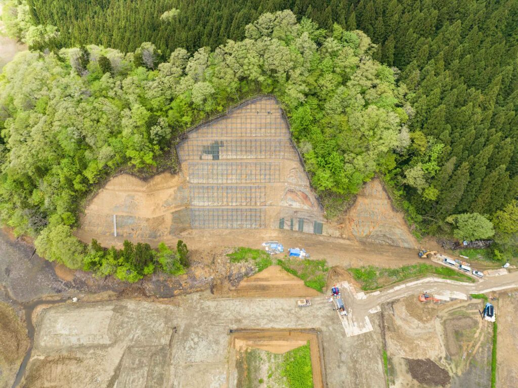 伊藤工業様 2025年05月 ドローン撮影 秋田市雄和下黒瀬 斜面