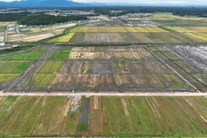 2025年10月秋田市仁井田西部地区ほ場パノラマ合成