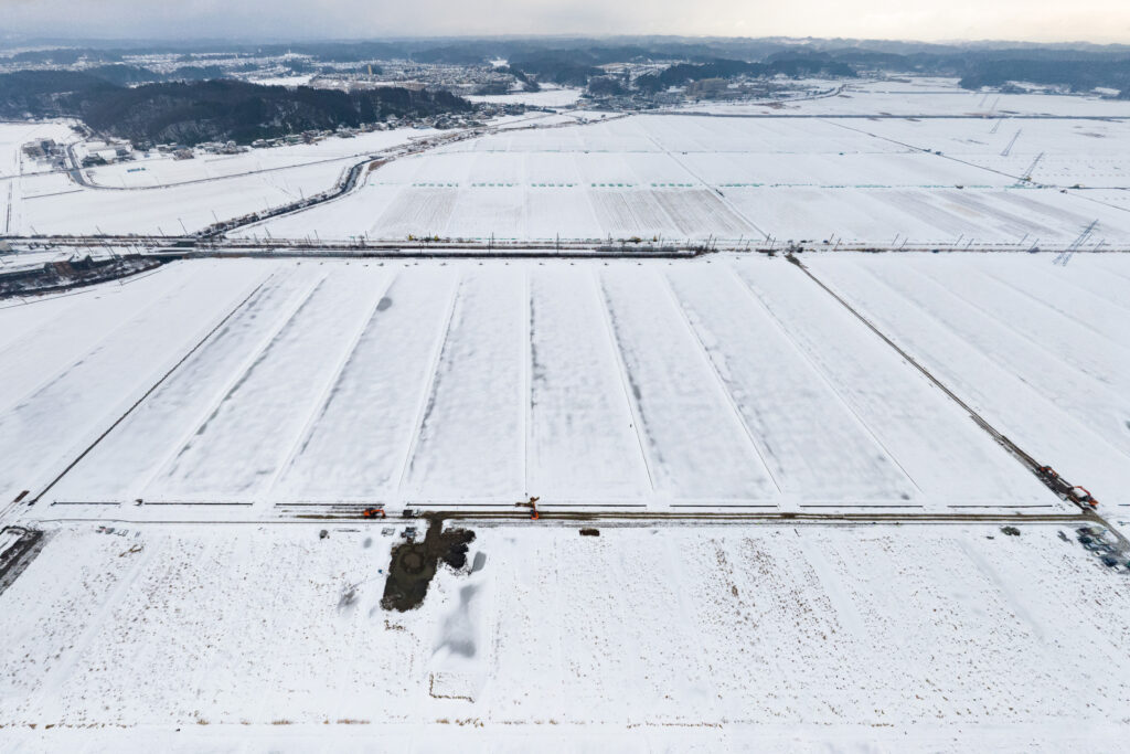 2026年1月秋田市仁井田西部地区ほ場パノラマ合成