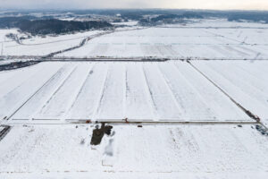 2026年1月秋田市仁井田西部地区ほ場パノラマ合成